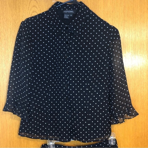 Vintage Cynthia Howie Maggy Boutique 100% silk 2 pc skirt set polka … - Picture 6 of 15